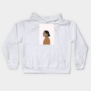 Woman, Neutral, Mid Century, Beige Art Kids Hoodie